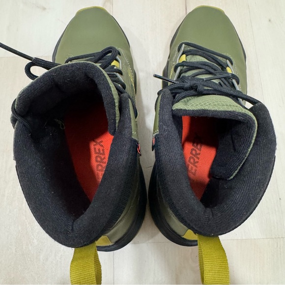 Adidas Terrex Unity Leather Mid COLD.RDY Hiking Shoes Men's 11 Olive Green - Picture 10 of 13